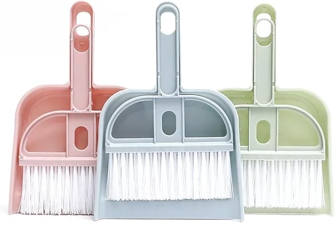 Broom and Scoop Set Dustpan Dust Brooms Sets Combination Cleaning Pet Hair Home Products Garbage Collector(Pink)