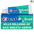 Crest Complete Whitening Plus Scope Multi-benefit Fluoride Toothpaste, Minty Fresh, 0.85 Ounce (pack Of 36)