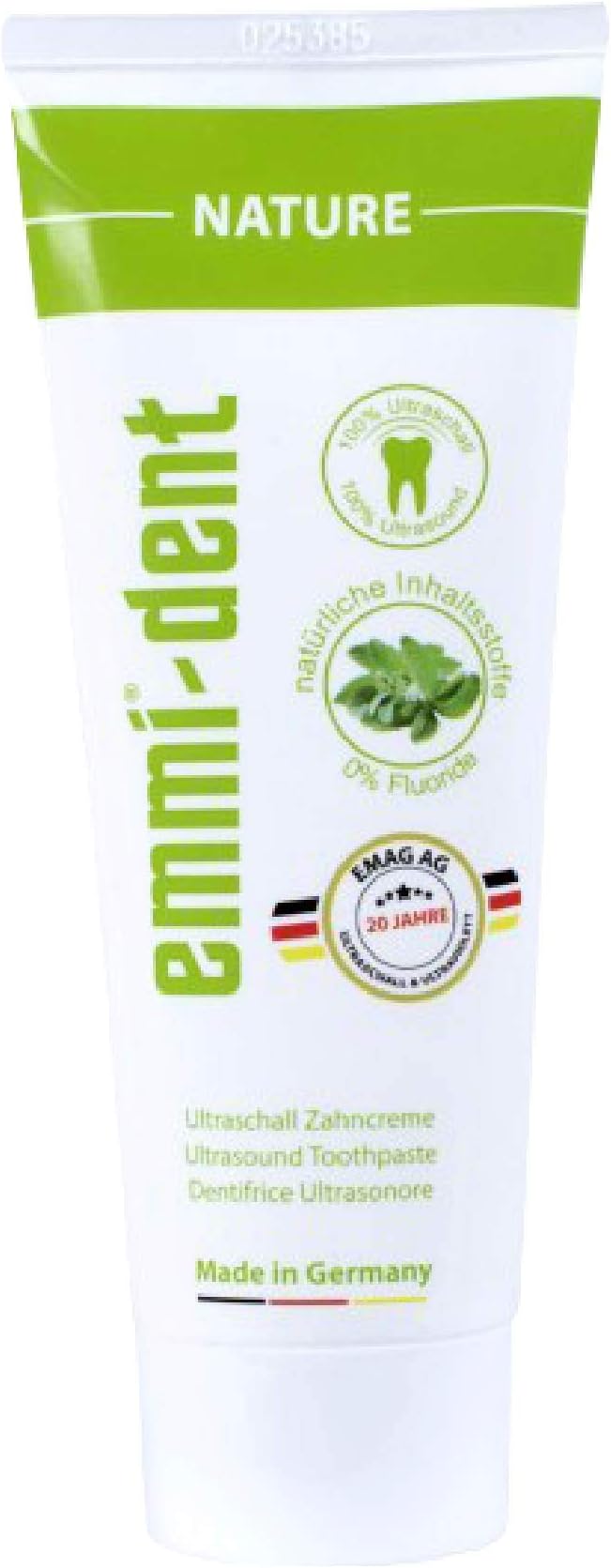 Emmi-dent Ultrasonic Toothpaste with Nano-Bubbles (Nature Extra Mild with no Fluoride, 1 Pack)