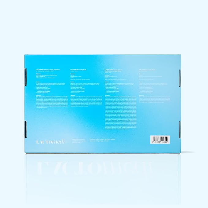 LACTOMEDI Bestie Box Intimate Care Kit – pH Balanced Feminine Hygiene Set with Intimate Care Gel, Foaming Wash, Deodorant Spray & Feminine Wipes for Daily Freshness