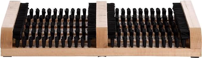 Esschert Design Double Boot Brush, Wood