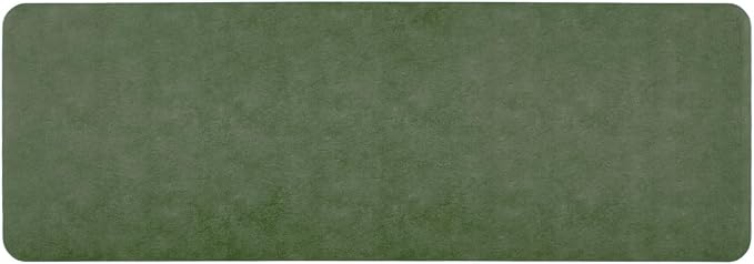 TYUU Bathroom Mat Quick Dry, Bathroom Rugs Non Slip Washable Thin Absorbent Bath Mat Fits Under Door Bathroom Floor Mat Perfect for Bath, Shower, or Sink 24"x70" Sage Green