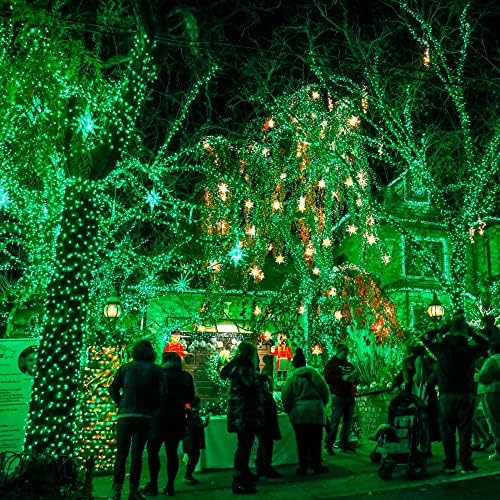 TW SHINE Green Christmas Lights, Total 400 LED 132FT Christmas Lights Plug in with 8 Modes, Waterproof Fairy St. Patrick's Day Light Outdoor, Indoor Christmas Decorations for Party Yard Decorations