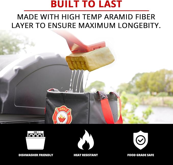 Grill Rescue BBQ Replaceable Scraper Cleaning Head, Bristle Free Grill Brush- Durable and Unique Scraper Tools for Cast Iron or Stainless-Steel Grates (Grill Grate Brush with Scraper)