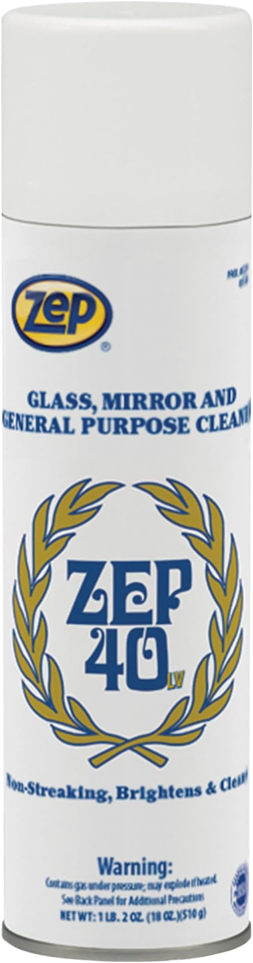 Zep 40 LV Non-Streaking Cleaner Aerosol - 18 Ounces (Case of 12) 322901 - Glass, Mirror, and General Purpose Cleaner - Available to Ship to All 50 States!