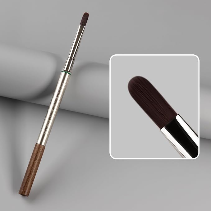YOKEFELLOW EliteAlly Nail Art Brush,13mm Lengthen Oval Nail Brush for Builder Gel & Polygel Smooth Application, Professional Nail Art Tool(EA04 ROUND-L)