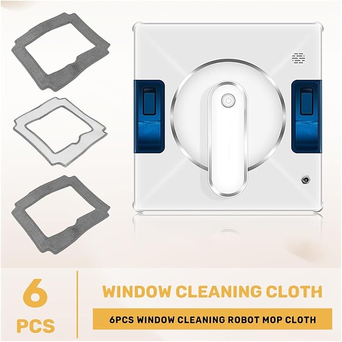 6pcs Set of Dust Cloth Cleaning Cloth, Compatible for YW509, Window Cleaning Robot Mop Cloth Cleaning Wipes Towel