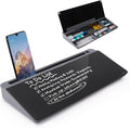 TSJ OFFICE Desktop Whiteboard Dry-Erase-Board - Computer Keyboard Stand White Board Surface Pad with Drawer, Desk Organizers with Accessories for Office, Home, School Supplies - Black＆Grey