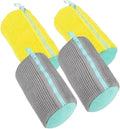 1/4PCS Shoe Washing Bag Washing Machine Laundry Bags Microfiber Closure Shoes Cleaning Bag Shoes Laundry Net Fluffy Fibers(2PC-grey-2PC-yellow)