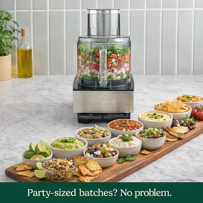 Cuisinart Food Processor, 14-Cup Vegetable Food Chopper for Mincing, Dicing, Shredding, Puree & Kneading Dough, 720-Watt Motor, Stainless Steel, DFP-14BCNY | Mince, dice & shred with this stainless steel food processor, including 1 blade, 2 discs & dis...