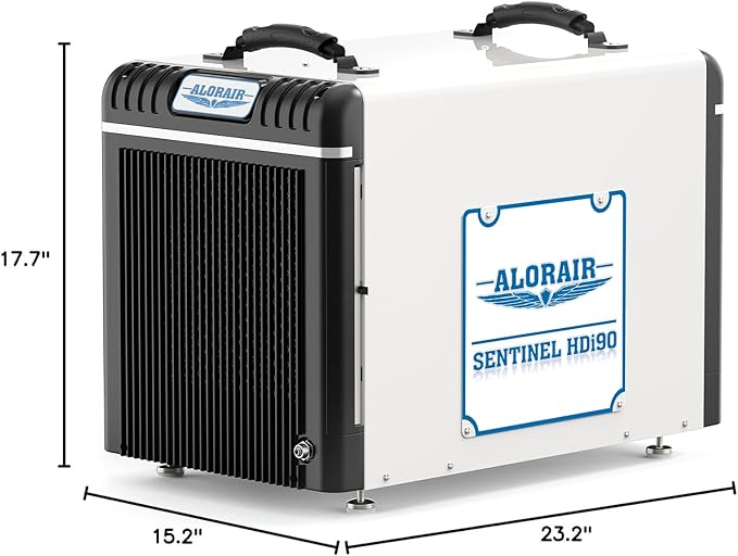 ALORAIR Basement/Crawlspace Dehumidifiers 198 PPD (Saturation), 90 Pints (AHAM), 6 Years Limited Warranty, Condensate Pump, Auto Defrosting, Rare Earth Alloy Tube Evaporator