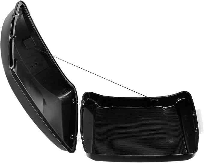 Black Earth 5.5" Razor Trunk W/Latch Key Fit For Harley Touring 2014-2025 CVO Road King Road Glide Street Glide Electra Glide Ultra Limited Pack