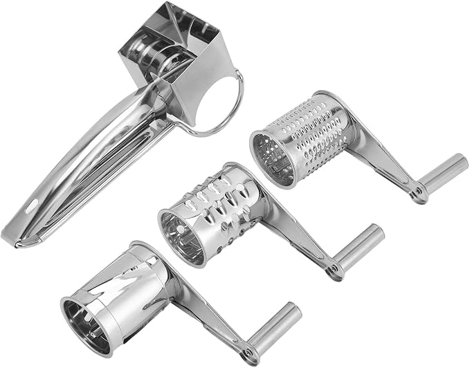 Cheese Grater, Handheld Grater Stainless Steel Cheese Grater Fruit Shredder Hand Held Grater Stainless Steel Used for Family Kitchen 3 X Grater Peeler