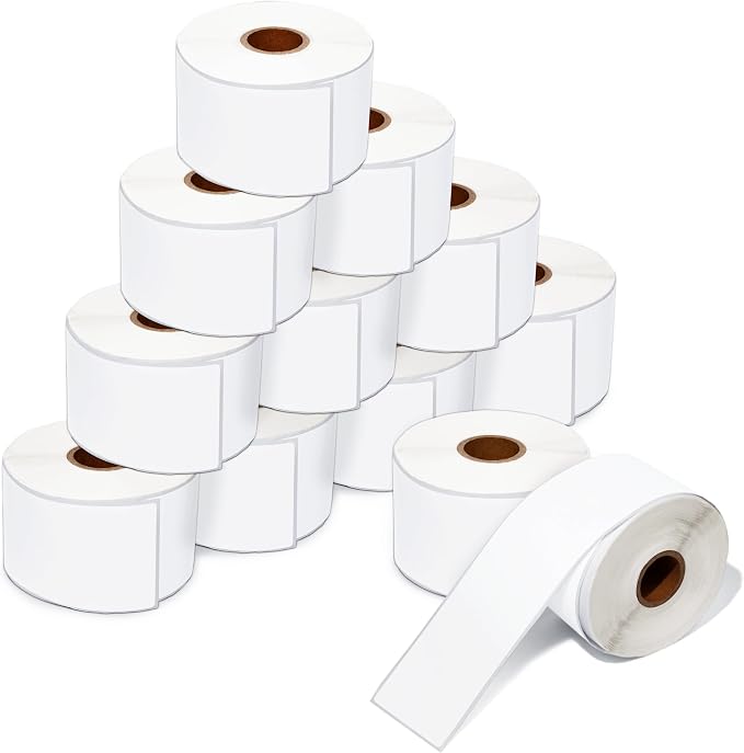 Aegis Adhesives - 2" X 130 ft Direct Thermal Continuous Feed Labels (12 Rolls) - Cut-to-Length Scale Labels for Weigh-Price Printing - Compatible with Direct Thermal Printing Scales