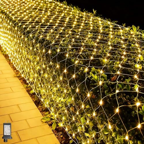 LitHome 21FT x 5FT Christmas Net Lights Outdoor Mesh Lights Connectable
