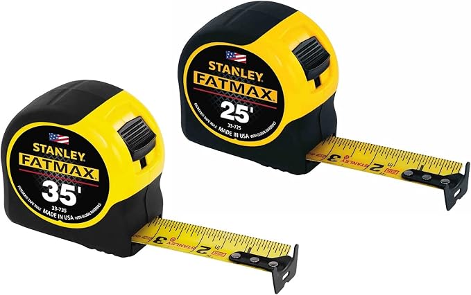 Stanley 33-735-25 35ft. and 25ft. Fatmax Tape Measure Combo Pack, Yellow