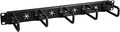 StarTech 1U 19in Horizontal Cable Manager, D-Ring, Steel (CABLMANAGERH) | Passthrough holes, 5 routing loops, Fits 2 or 4-post racks, M5 cage nuts and screws, EIA-310-E, 3.75in depth
