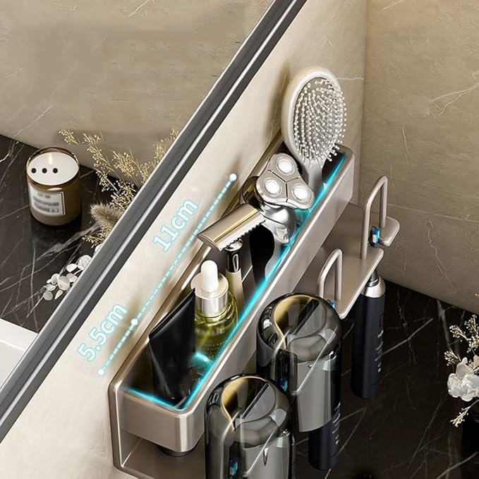 Toothbrush Rack Wall Mounted Toothpaste Rack for Razor Rack Storage Rack Hanging Toothbrush Storage Rack Bathroom Accessories Rack Bathroom Toothbrush Holder(Small)