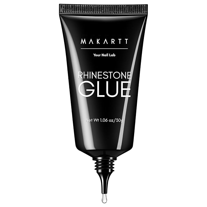 Makartt Rhinestone Glue for Nails: Super Strong 3D Gel for Nail Charms Gems | 30ML UV Gel Nail Art Jewel Diamonds Decorations for Salon DIY Manicure, Nail Lamp Cured Need at Home Beauty Gifts for Women