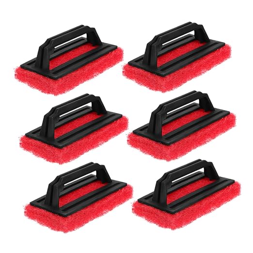 Mobestech 6pcs Screen Ink Remover Scrub Brush with Handle Cleaning Tool for Screen Printing and Compact Design for Easy Storage and Versatile Use