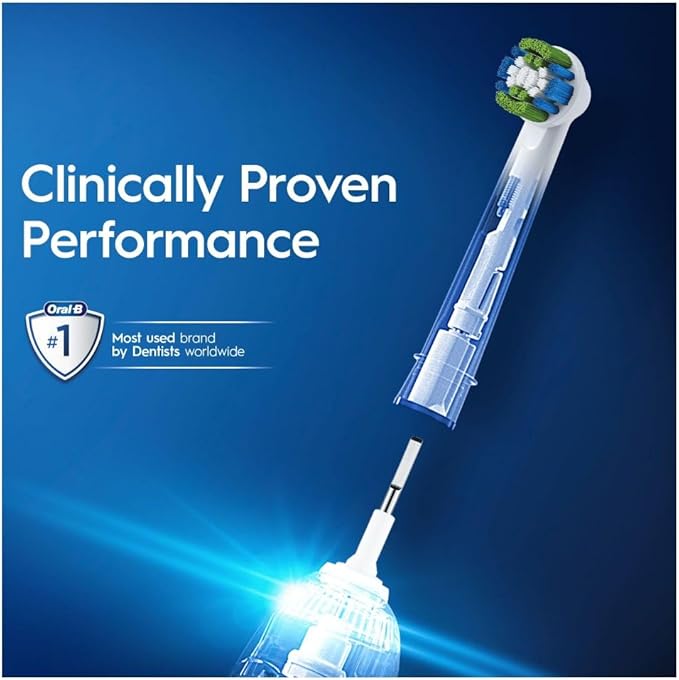 Oral-B Precision Clean Electric Toothbrush Head with CleanMaximiser Technology, Excess Plaque Remover, Pack of 12 Toothbrush Heads, Suitable for Mailbox, White