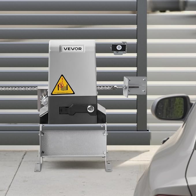 VEVOR Automatic Gate Opener, 1200W Electric Sliding Gate Opener for Doors up to 65.6ft 5732lbs, Chain Drive Rolling Door Motor with Infrared Sensor & 2 Remote Controls, Driveway Gates Opening System