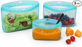 Haakaa Dot Seal Reusable Silicone Food Storage Bags,3 Pack-Silicone Leakproof Freezer & Sandwich Snack Bags,BPA Free Baby Food Containers, Microwave & Dishwasher Safe,Turquoise (16oz, 33oz, 50.7oz)