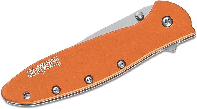 Kershaw Leek, BlackWash Pocket Knife (1660BLKW); 3 Sandvik 14C28N Steel Blade, 410 Stainless Steel Handle, BlackWash Finish, SpeedSafe Assisted Open, Frame and Tip Locks, Reversible Pocketclip; 3 OZ