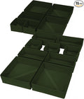 DIMJ Drawer Organizer Clothes, 15 Pack Dresser Organizer, Foldable Closet Organizers and Storage, Fabric Dresser Bins, Drawer Dividers for Nursery, Baby Clothes, Underwears, Sock (Green)