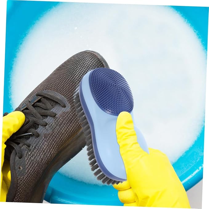 Healeved 6pcs Double-Sided Laundry Scrub Brush for Clothes and Shoes Cleaning Soft Bristle Multi-Functional Tool for Home Office Kitchen and Bathroom Use Iceberg