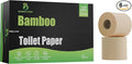 Bamboo Story, Bamboo Toilet Paper Unbleached, 6 Rolls, 3 Ply and 350 Sheets Bamboo Toilet Tissue - FSC Certified, Biodegradable, Chemical Free, Plastic Free, BPA Free, Septic Safe Toilet Paper