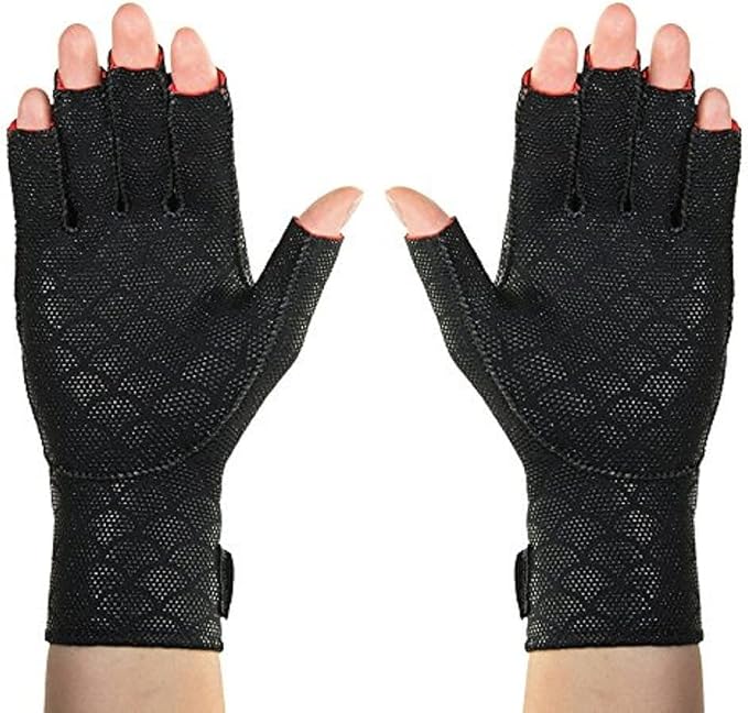 thermoskin Premium Arthritic Gloves, Black, X-Small, Sold by the Pair