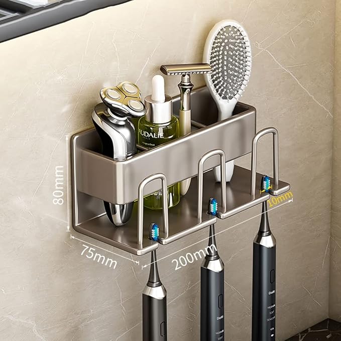 Toothbrush Rack Wall Mounted Toothpaste Rack for Razor Rack Storage Rack Hanging Toothbrush Storage Rack Bathroom Accessories Rack Bathroom Toothbrush Holder(Medium)