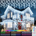 Pooqla 35 Colors Icicle Lights for Outside, 114FT Icicle Christmas Lights