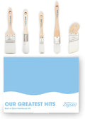 Zibra 5-Piece DIY Paint Brush Set with Detail and 2-inch Paint Brushes for Walls, Trim and Furniture, White