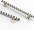 Asidrama 10 Pack 6.3 Inch(160mm) Gold and Brushed Satin Nickel Kitchen Cabinet Handles, Cabinet Pulls Kitchen Cabinet Hardware Cupboard Handles Drawer Pulls 4451