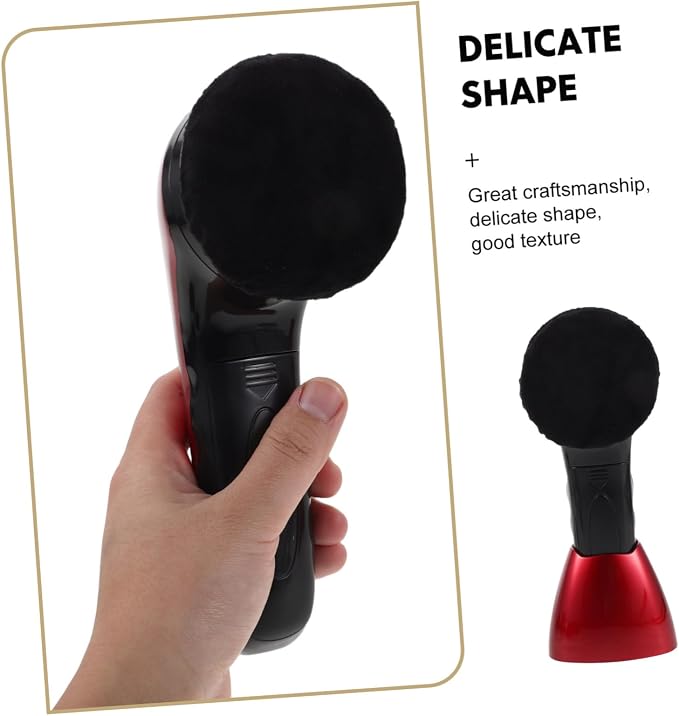 FRCOLOR Portable Electric Shoe Cleaner Brush with Interchangeable Heads for Leather Shoes and Sneakers, Automatic Polishing Machine for Deep Cleansing and Daily Maintenance at Home