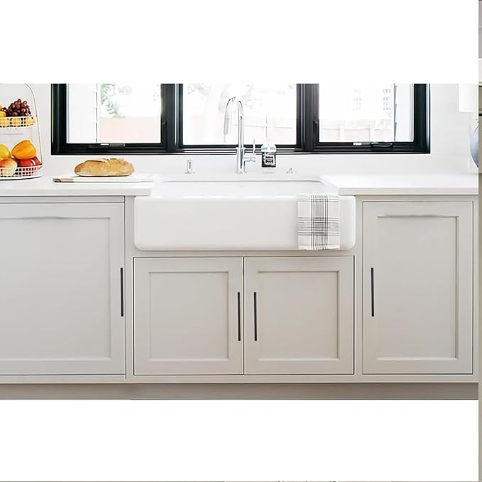 khtumeware 10 Pack 7-1/2 inch Center to Center Solid Black Cabinet Pulls Square Bar Drawer Handles Cabinet Handles Matte Black Drawer Pulls Kitchen Cabinet Hardware