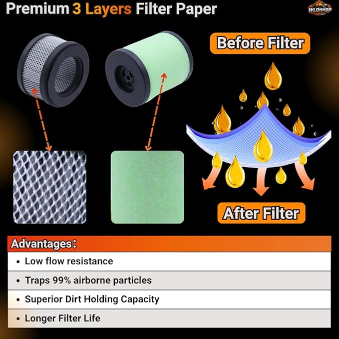 EMF20 Vacuum Oil Mist Filter Kit Fit for Edwards E2M28 E2M18 E1M18 RV12 RV5 RV3 Rotary Vane Pump A22304199 Oil Mist Element A22304077 Odour Element