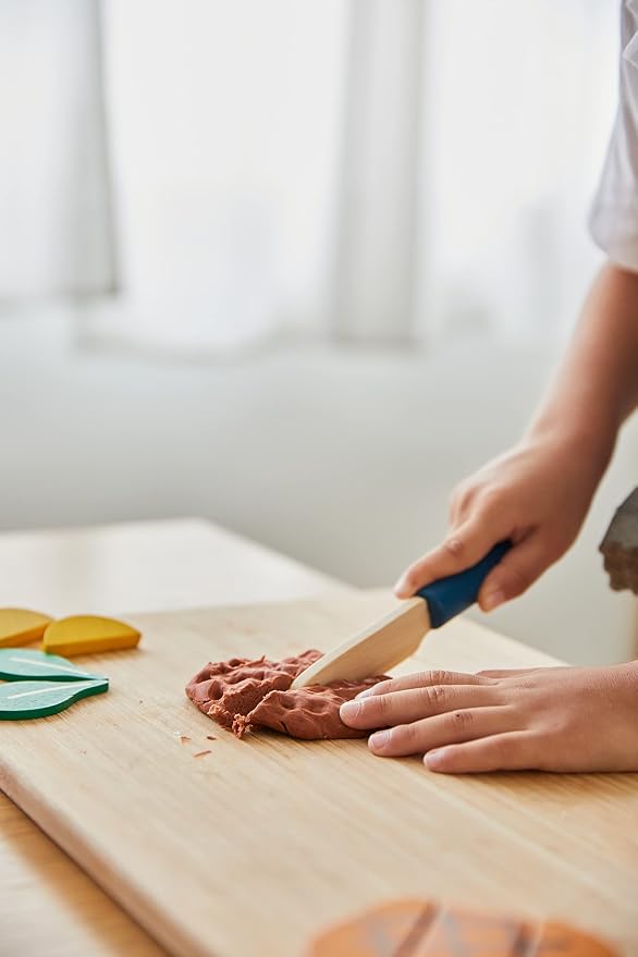 PlanToys® Chef Play Set Wooden Pretend Cooking with Knife, Spatula & Pan | chef toys, play kitchen accessories, kids kitchen playset, girls, boys, fine motor role, imaginative social creative gift