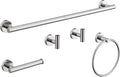 Brushed Nickel Bathroom Hardware Accessories Set 5 Pcs SUS304 Stainless Steel 26 Inch Hand Towel Bar Toilet Paper Holder Towel Ring Robe Towel Hooks Wall Mounted by HOMEMYSTIQUE