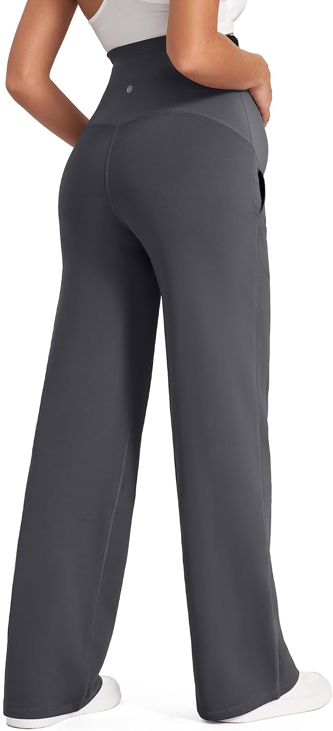 G4Free Fleece Lined Maternity Yoga Pants Winter Pregnancy Work Trousers
