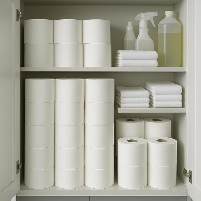 Bulk Toilet Paper Pallet – 4.5" x 4" Premium 2-Ply Standard Bath Tissue, 500 Sheets per Roll, Individually Wrapped, Case of 96 Rolls, 31 Cases per Pallet (2,976 Rolls Total), Commercial & Home