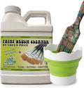 Green Piece® Paint Brush Cleaner & Restorer with Collapsible Silicone Cleaning Container – Natural Non-Toxic – Cleans Acrylic, Latex, Oil & Shellac Paint – Paint Brush Washer Cup – Made in USA – 18 Oz
