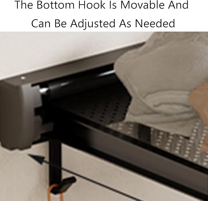 Invisible Stretch Laundry Rack,Wall-Mounted Clothes Net,Aluminum Alloy Foldable Clothes Hanger,Suitable for Indoor Use(Color1,44cm)