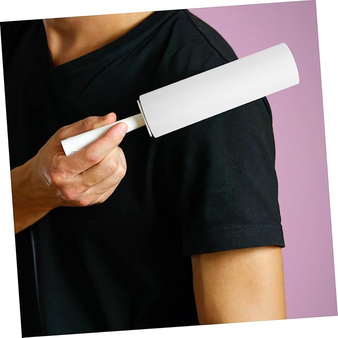 10rolls Wide Surface Roller Lint Roller Refills Extra Sticky for Upholstery Pet Hair Remover Hair Stick Replacement Parts White