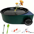 2-in-1 Hot Glue Pot for Crafting with Mini Glue Gun & 40 Glue Sticks | Dip & Coat Eases Fatigue, 212℉-392℉ Adjustable Temp, 580ml Large Cap, Bulk Floral DIY, Silicone Tools Stir & Wipe Extra Glue