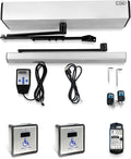 Handicap Door Opener Touch Free Open Door,with Touchless Wireless Square 4.5'' Handicap Push Buttons Wave Sensor to Open Olide-512N