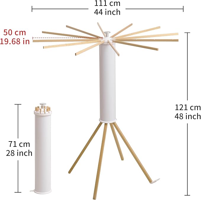 RFOUO Clothes Drying Rack 4 Legs,Laundry Hanger Dryer Rack,Portable Dry Rack,Foldable Drying Rack-Drying Rack Clothing Laundry Bedroom Household Wooden-12rods
