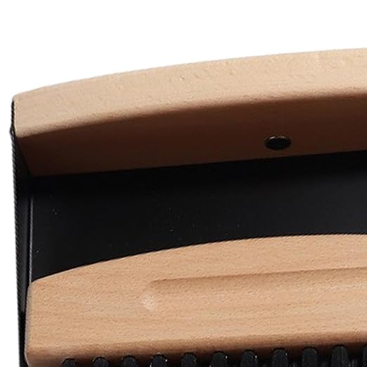 Mini Dustpan Set, Broom Dustpan Combo Wooden Handle, Black PET bristles(Black Pet Bristles)
